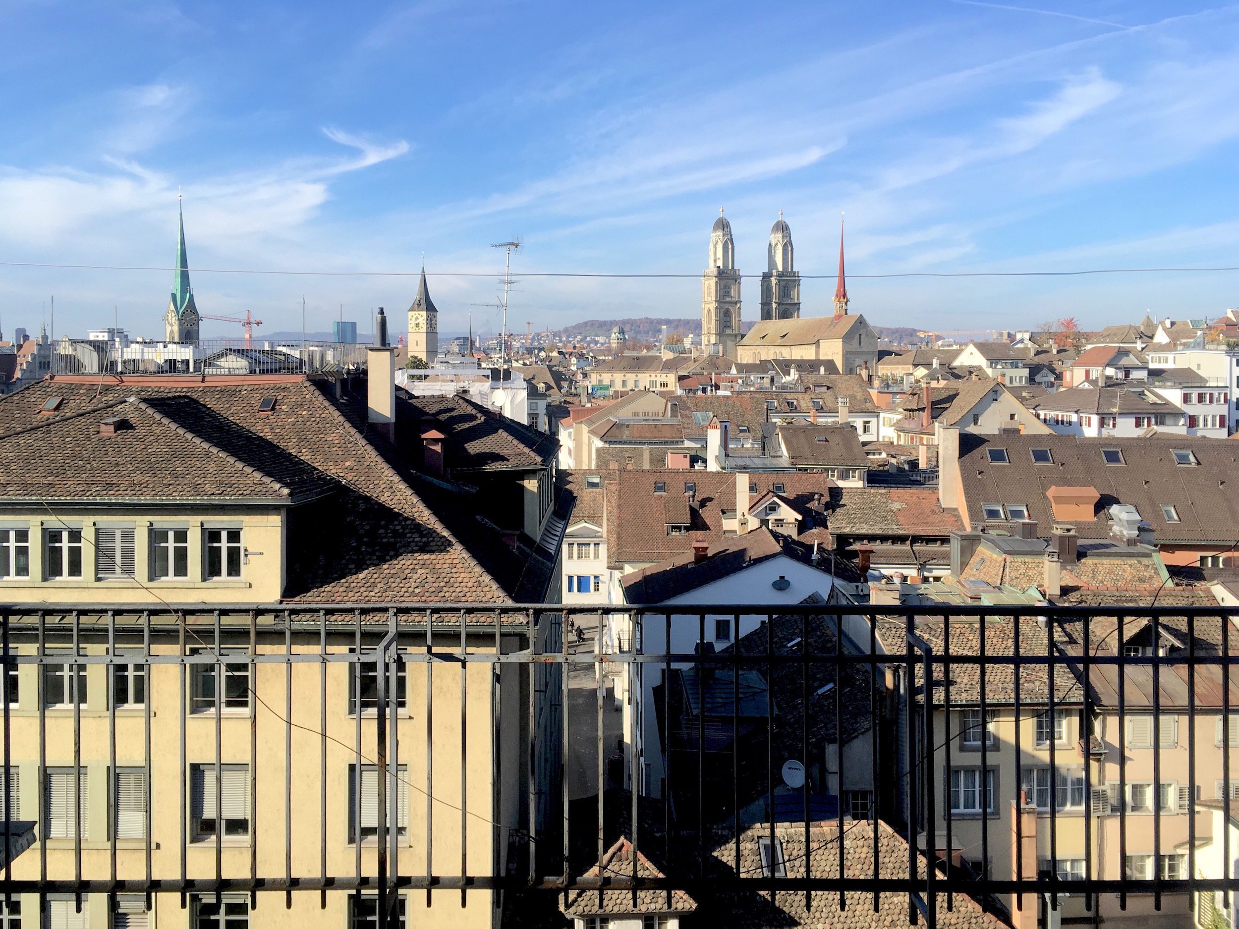 Sicht von der Liegenschaft an der Rämistrasse am Bellevue in Zürich